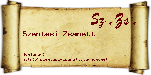 Szentesi Zsanett névjegykártya
